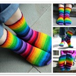 FO: 15 Colour Rainbow Socks