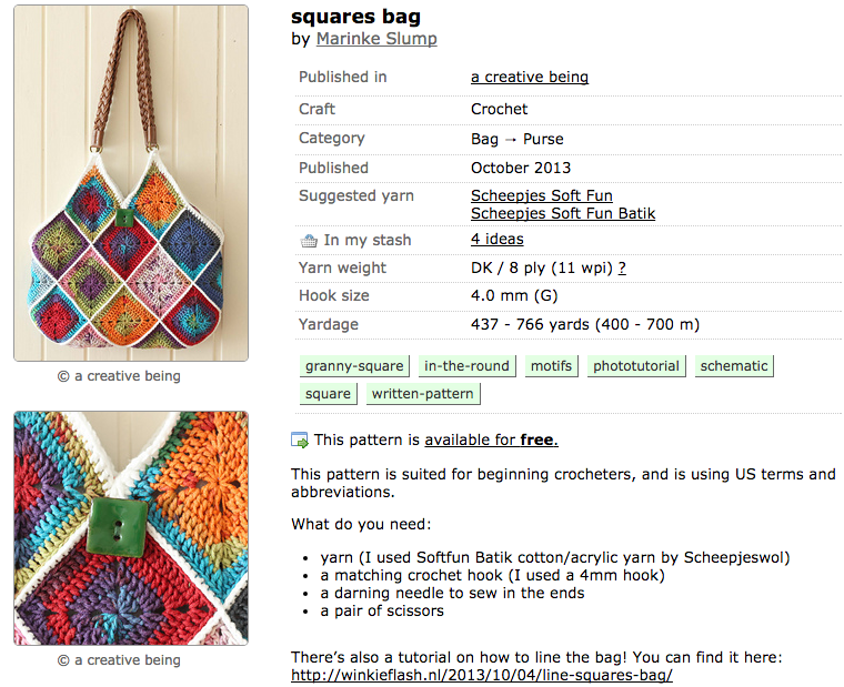 Crochet Squares Bag